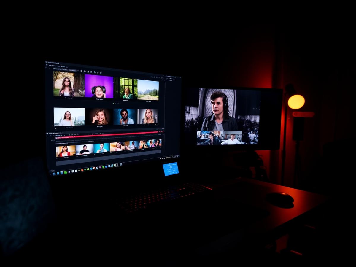 Montage van korte social media fragmenten